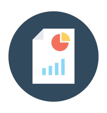 Grafik rapor vektör simgesi