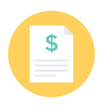 Hesapları rapor vektör simgesi