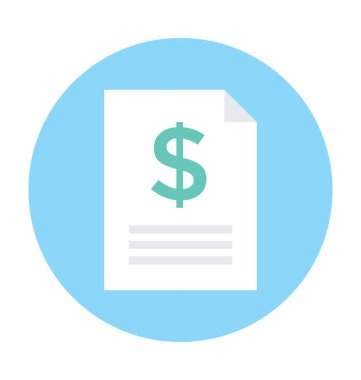 Hesapları rapor vektör simgesi