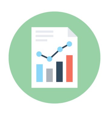 Grafik rapor vektör simgesi