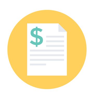 Hesapları rapor vektör simgesi