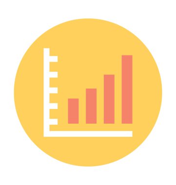 istatistik düz vektör simgesi
