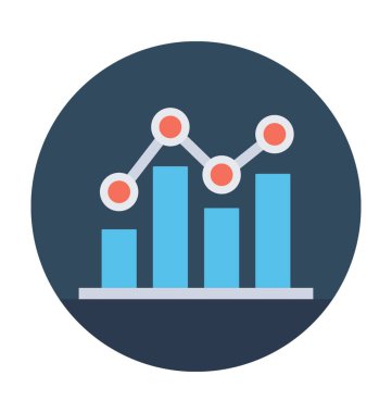 Çizgi grafik vektör simgesi
