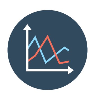 Zaman çizelgesi grafik vektör simgesi