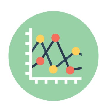Çizgi grafik vektör simgesi