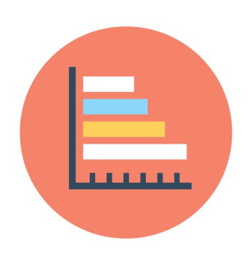 Yatay grafik vektör simgesi