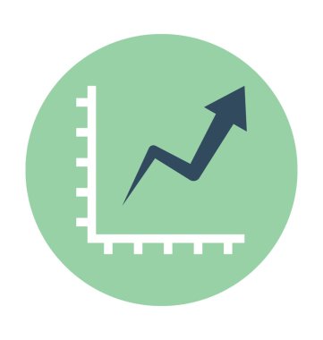 Çizgi grafik vektör simgesi