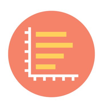 Yatay grafik vektör simgesi