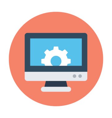 Monitör ayarları vektör simgesi