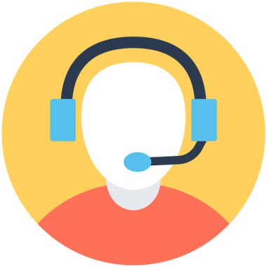 Müşteri temsilcisi vektör simgesi