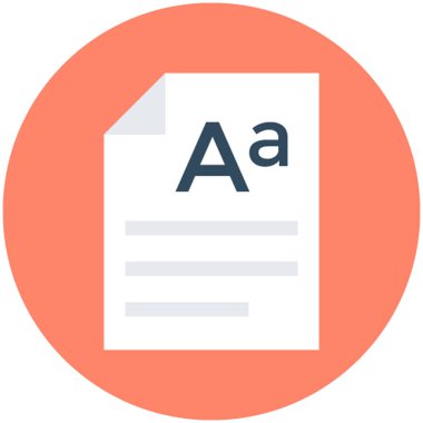 Metin sayfası vektör simgesi