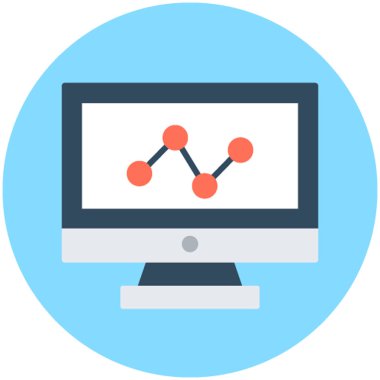 Çevrimiçi grafik vektör simgesi