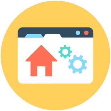 Web ayarı vektör simgesi