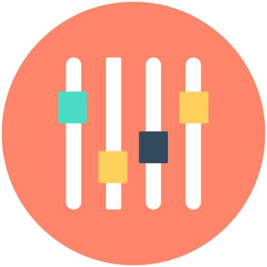 dengeleyici düz vektör simgesi