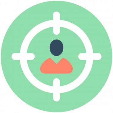 Kullanıcı hedef vektör simgesi