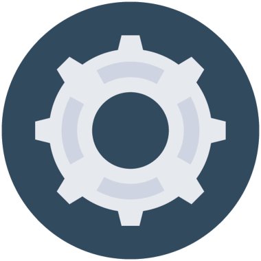 COG düz vektör simgesi