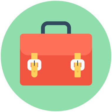 Portföy düz vektör simgesi