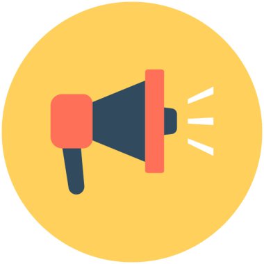 megafon düz vektör simgesi