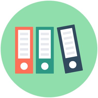 Ciltçi dosyaları vektör simgesi