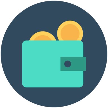 Cüzdan Düz Vektör Simgesi