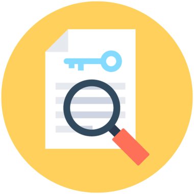 Anahtar kelime vektör simge bulmak