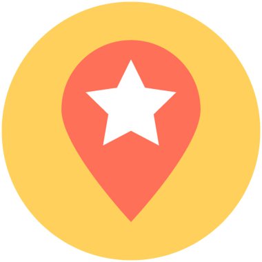 En sevdiğim yer vektör simgesi