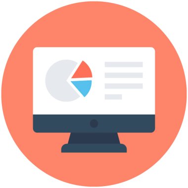 Grafik rapor vektör simgesi