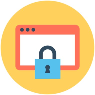 Web güvenlik vektör simgesi