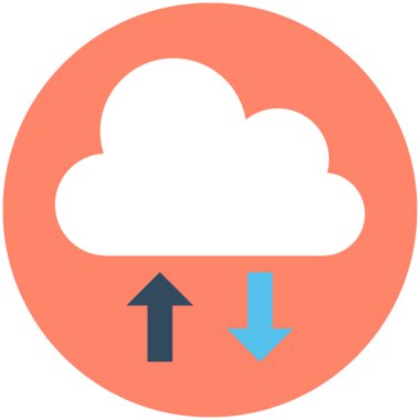 bulut ağ vektör simgesi