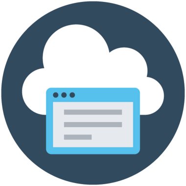 Bulut belge vektör simgesi