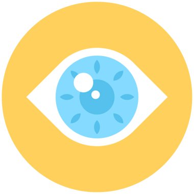 Göz Düz Vektör Simgesi