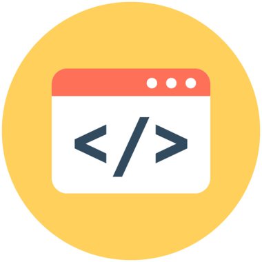 HTML kodlama vektör simgesi