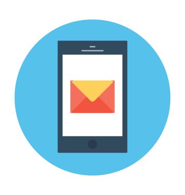 Mobil ileti vektör simgesi