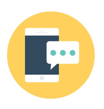 mobil sohbet vektör simgesi