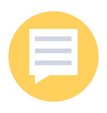 Metin iletisi vektör simgesi