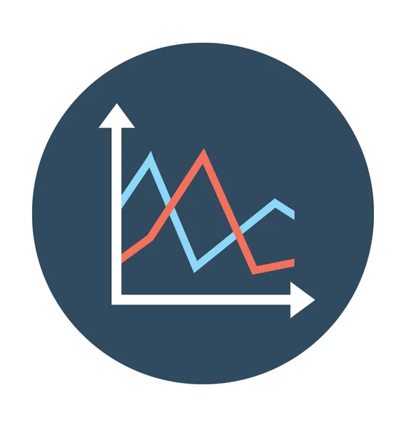 Icona vettoriale grafico temporale — Vettoriale Stock