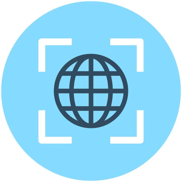 Globe Plat Icône Vectorielle — Image vectorielle