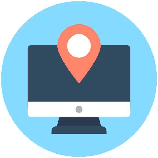 Mapa Online Vector Icon — Vector de stock