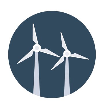 Yel değirmeni daire vektör simgesi