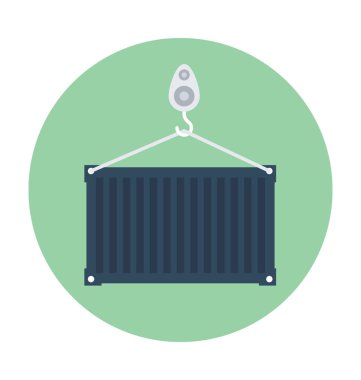 Kapsayıcı düz vektör simgesi