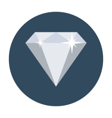 Elmas Düz Vektör Simgesi