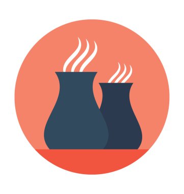 Nükleer santral vektör simgesi