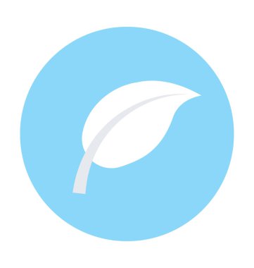 Yaprak düz vektör simgesi