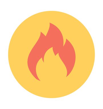 Alev düz vektör simgesi