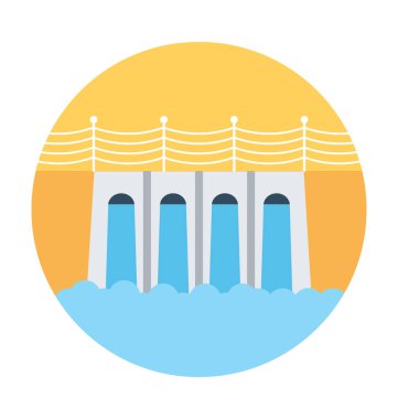 Su Barajı vektör simgesi