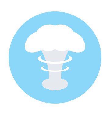 Kasırga düz vektör simgesi