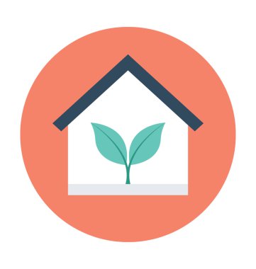 Eko ev vektör simgesi