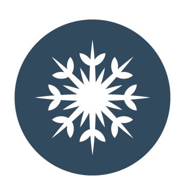 Kar tanesi düz vektör simgesi