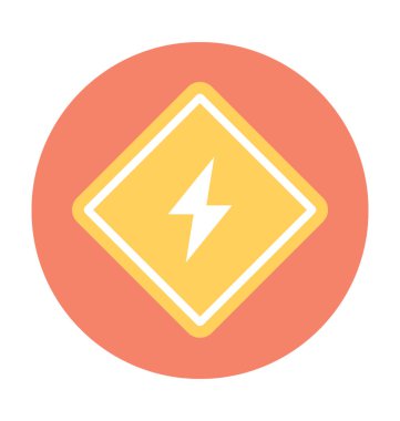 Gerilim uyarı vektör simgesi