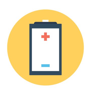 Batarya şarj vektörü simgesi